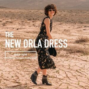 Orla Floral Zip Neck Midi Tiered Ruffle Dress - Black Floral - NWT! - size 14